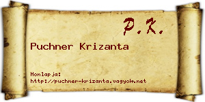 Puchner Krizanta névjegykártya